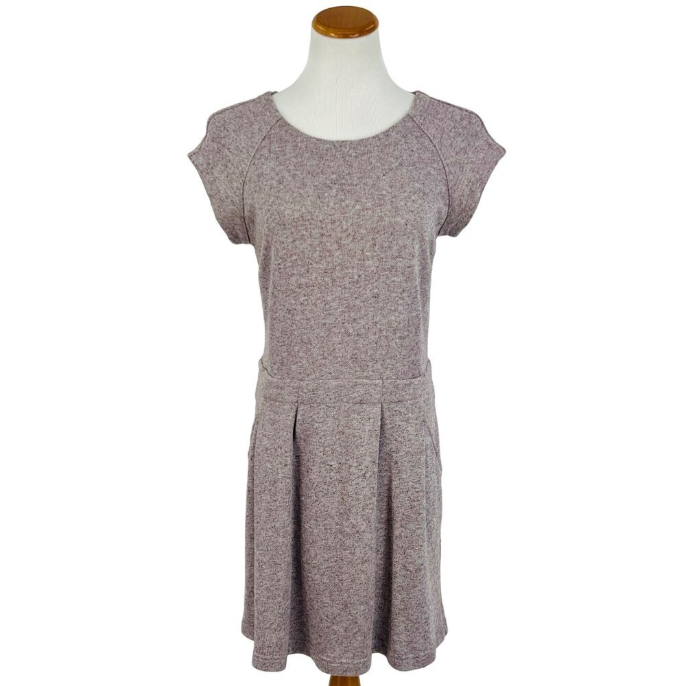 Anthropologie Casual Heathered Purple Knit Sweater Dress w/Pockets - Picture 12 of 13
